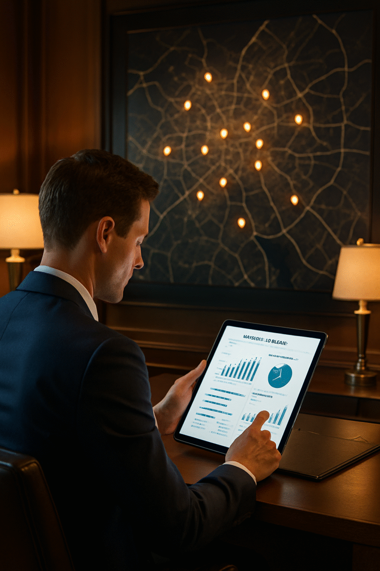 realtor researching keywords to dominate his local real estate competition