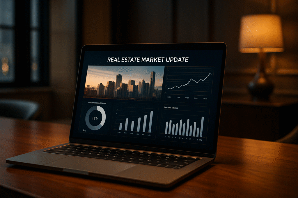 an actual market update page on a real estate agent website