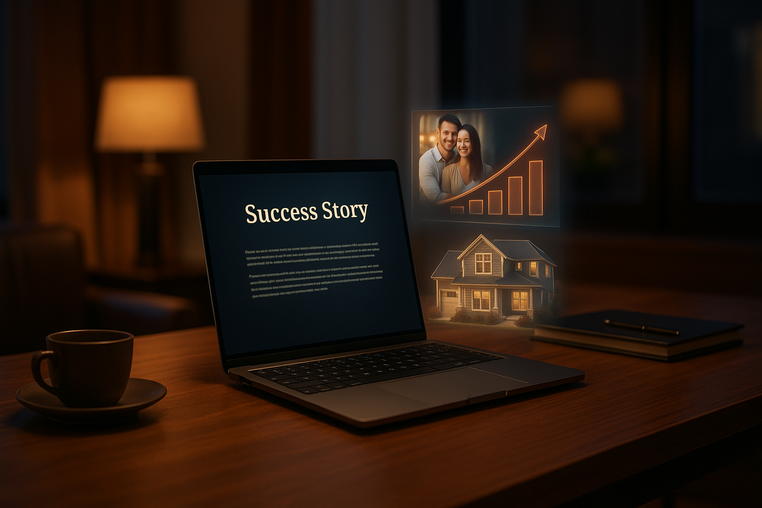 real estate success stories on a luxury website