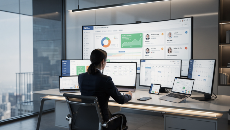 Realtor using follow up methods to win clients