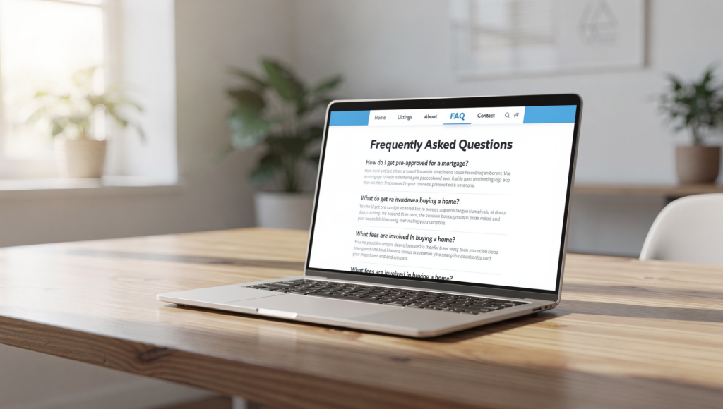 realtor seo with a faq page