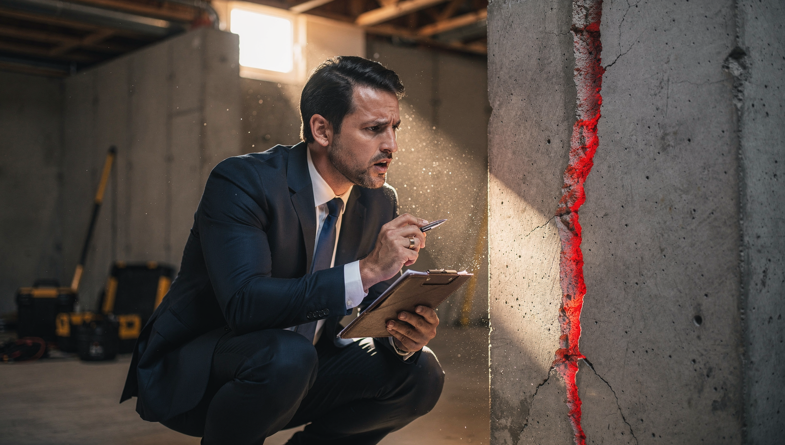 realtor finding a red flag in a home inspection