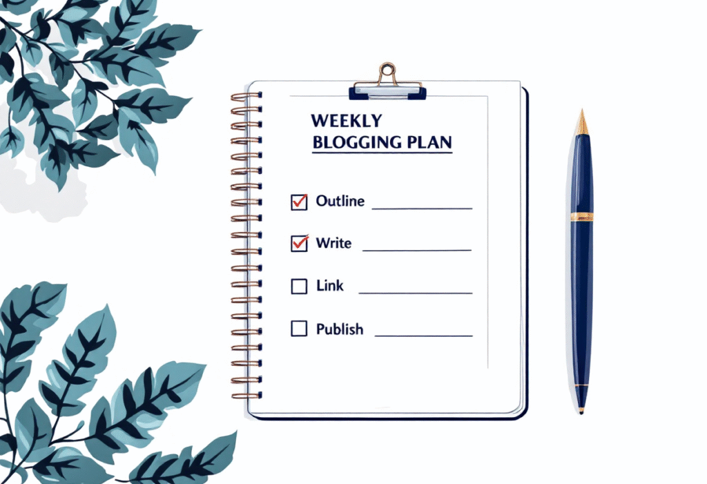 Weekly blogging checklist for small business SEO