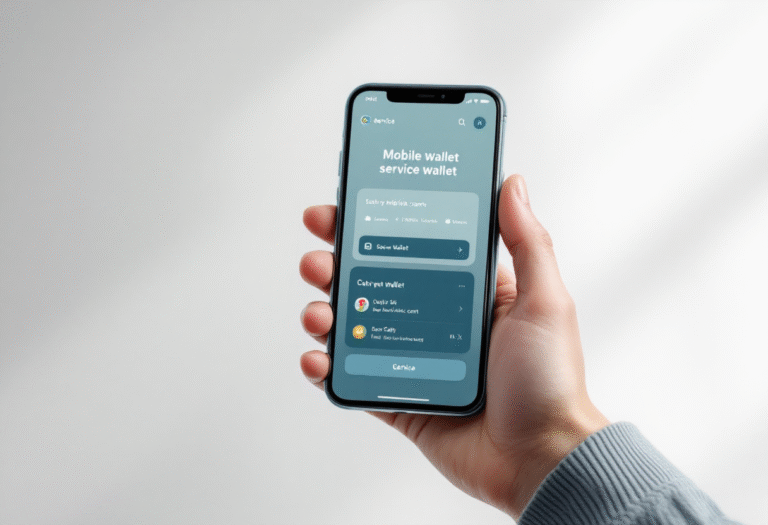 Customer using mobile wallet to pay on a small business website