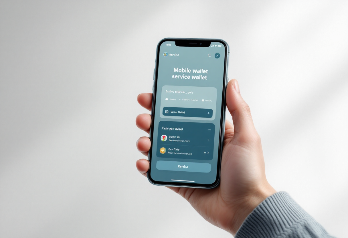 Customer using mobile wallet to pay on a small business website