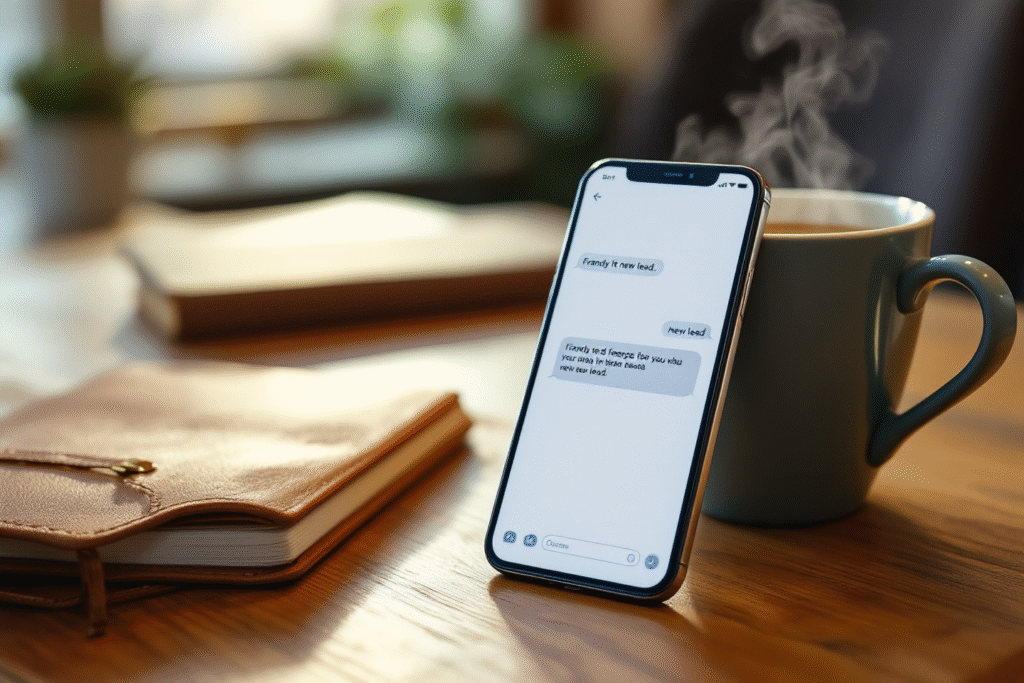 Automated follow up text messages on a smartphone