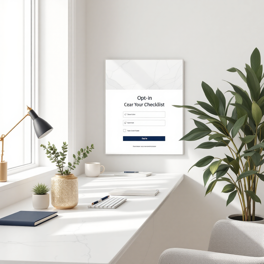 Tablet mockup displaying a Client Welcome Packet template
