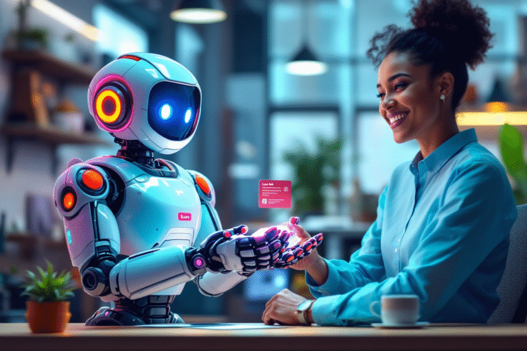 Chatbot handing new leads to a small business owner