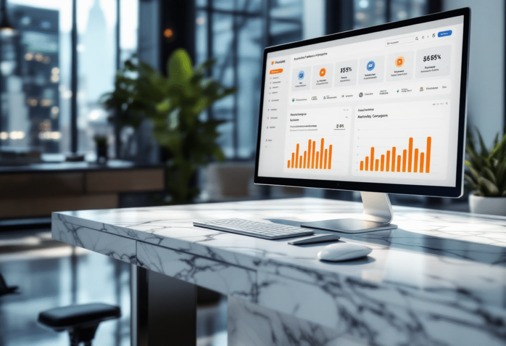 Email automation dashboard with analytics for small business
