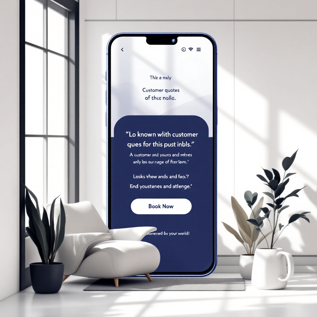 Video testimonial thumbnail on landing page