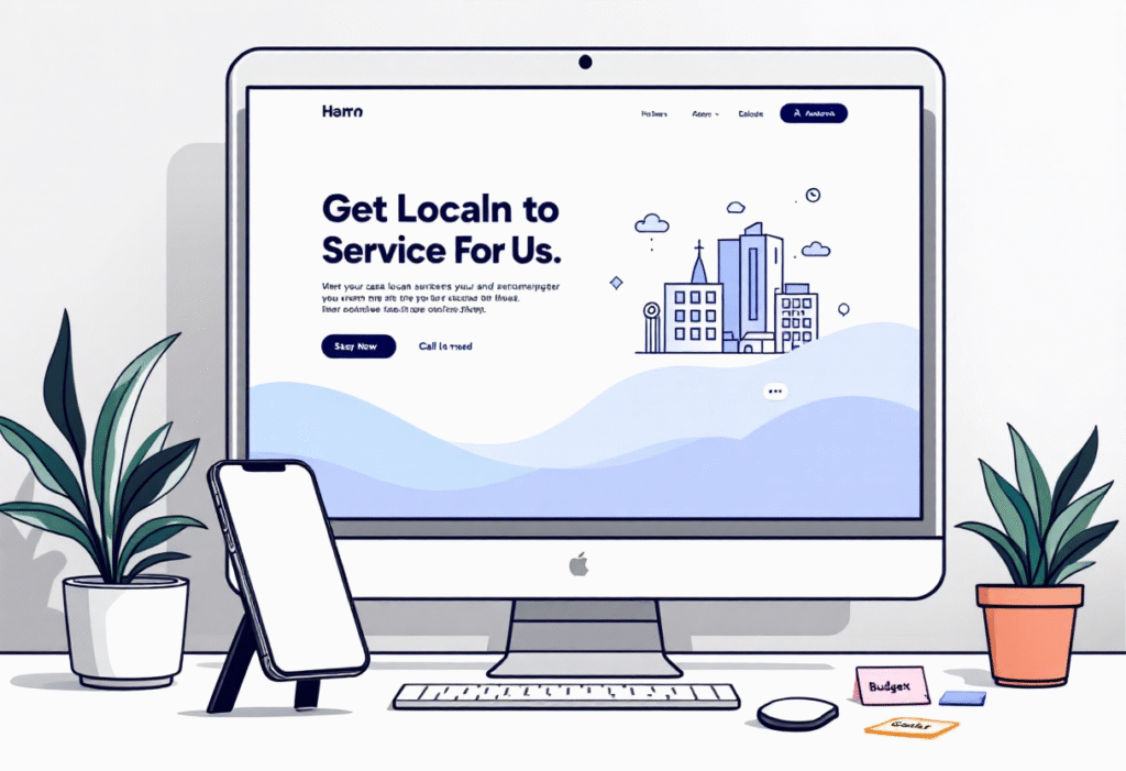 Conversion ready landing page for a local service used with Google Ads