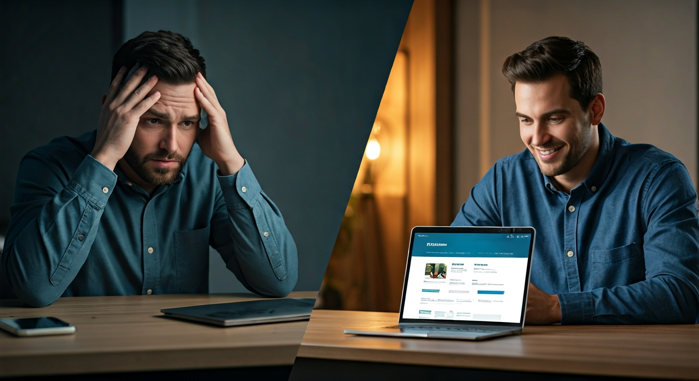 Before and after comparison of HVAC lead generation results and business growth