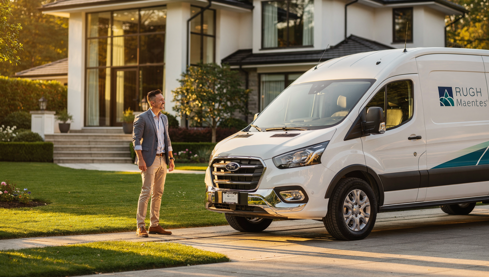 Electrician service van in a neighborhood representing more local calls