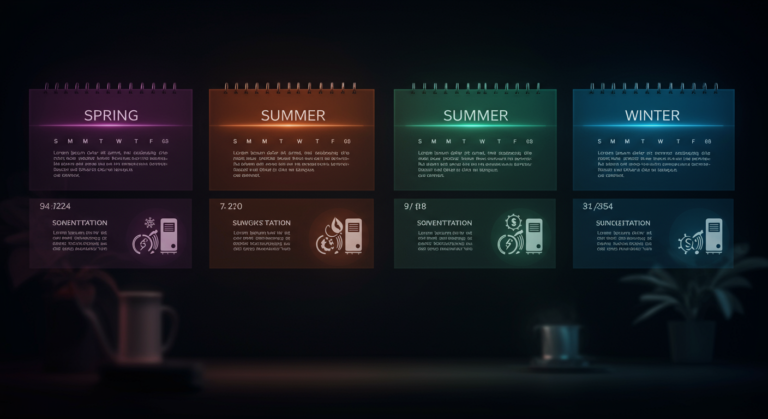 Seasonal HVAC blog content calendar for lead generation.