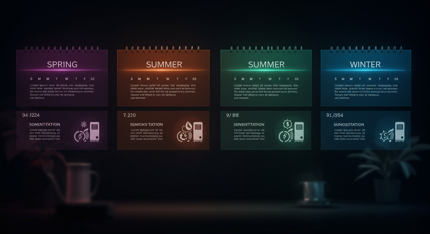 Seasonal HVAC blog content calendar for lead generation.