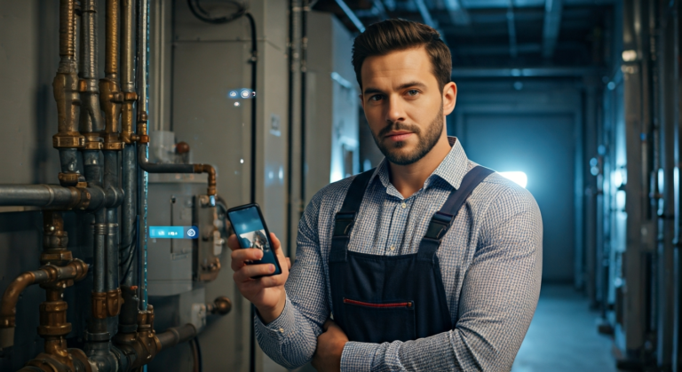 HVAC owner using social media video to market a professional service business.