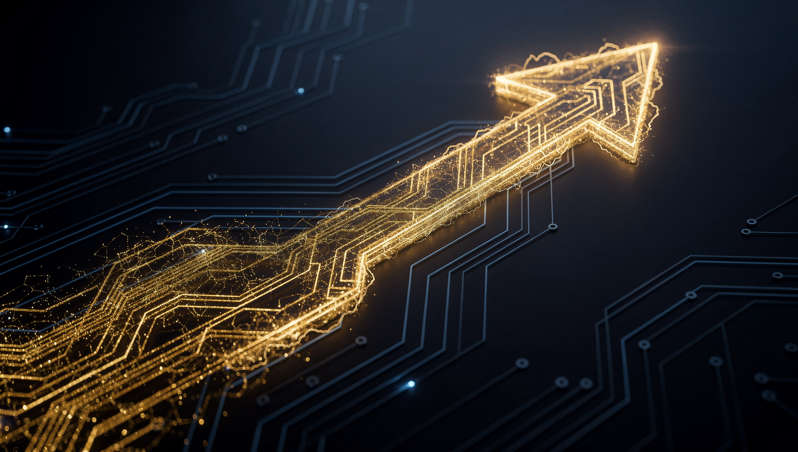 Abstract electrical circuits forming an upward SEO ranking graph