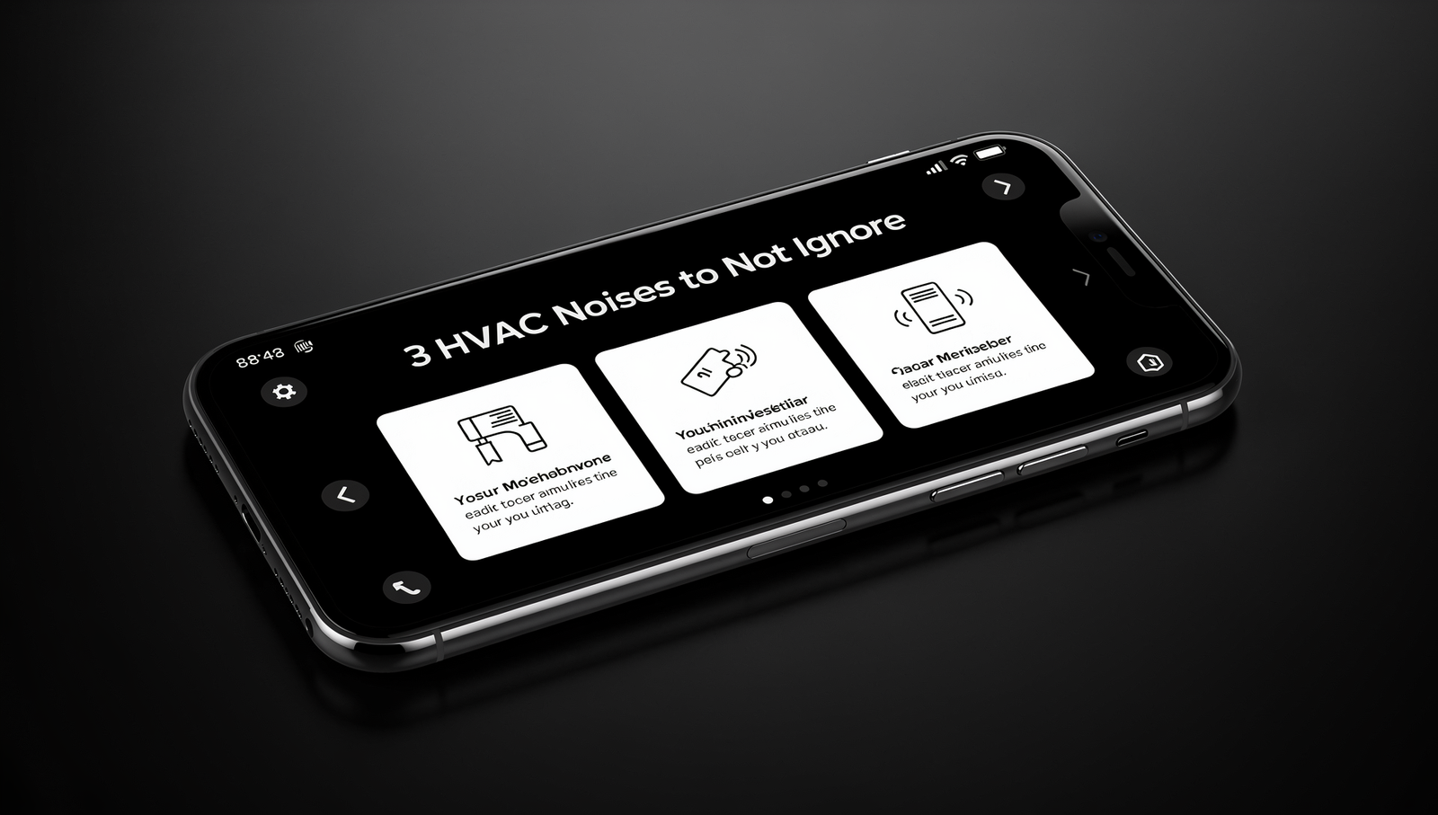 HVAC Instagram carousel post teaching homeowners common HVAC warning noises