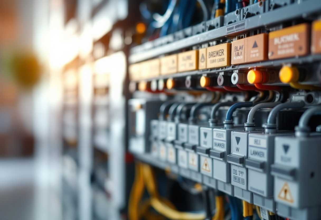 EV charger installation in a modern residential garage