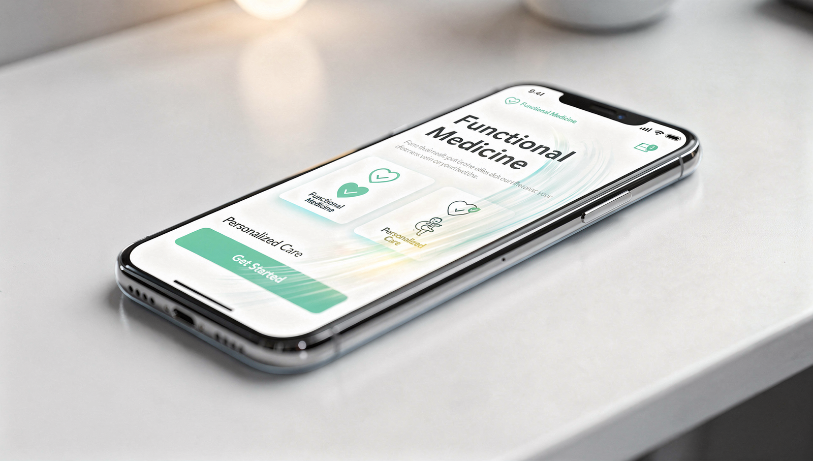 Fast mobile functional medicine website loading on a smartphone