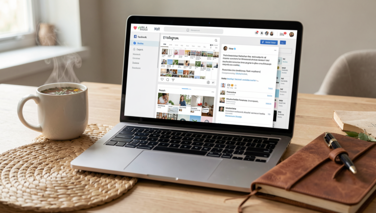 Health Coach social media planning setup with branded content and analytics