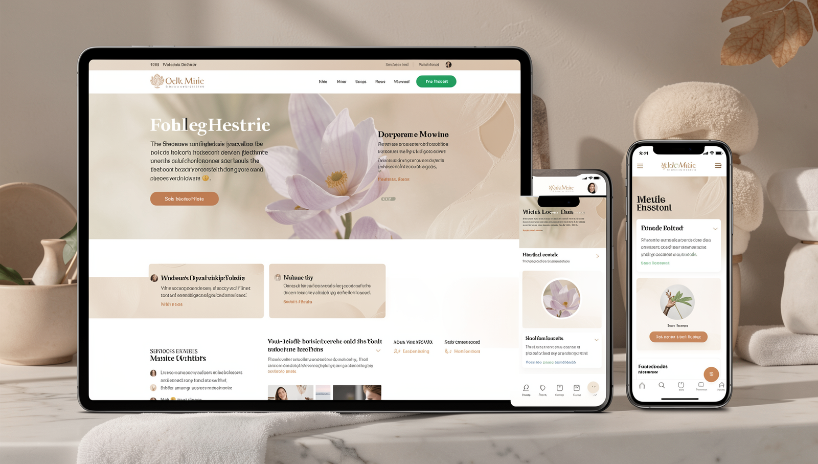 Functional medicine doctor reviewing SEO website growth on a luxury clinic dashboard