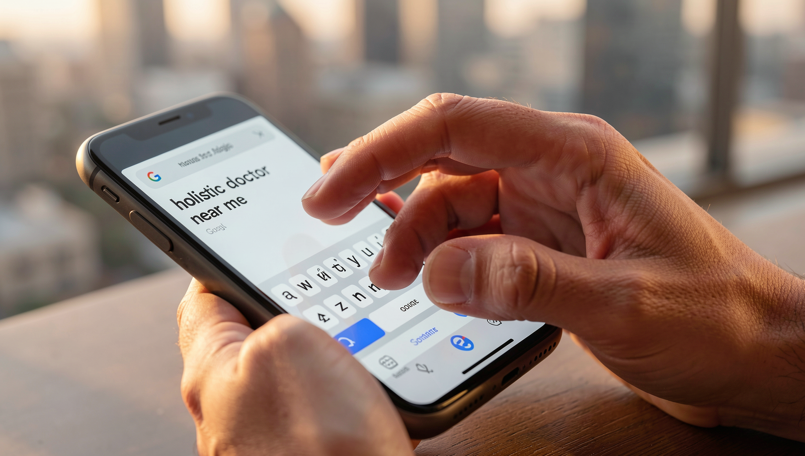 Holistic doctor website design displayed on laptop and mobile